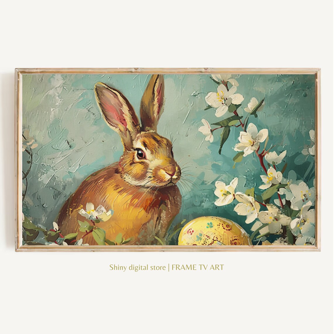 Easter Bunny Picture Frame, Cute Spring Decor