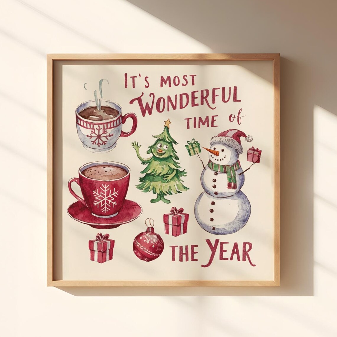Its The Most Wonderful Time Of The Year Groovy Christmas Poster