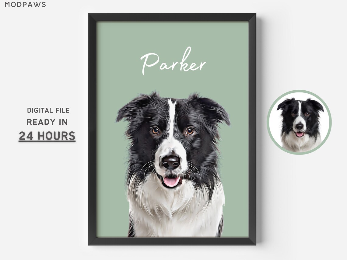 Custom Pet Portraits, Personalized Dog and Cat Art