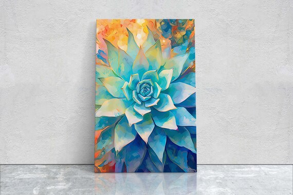 Succulent Cactus Botanical Painting Art Print