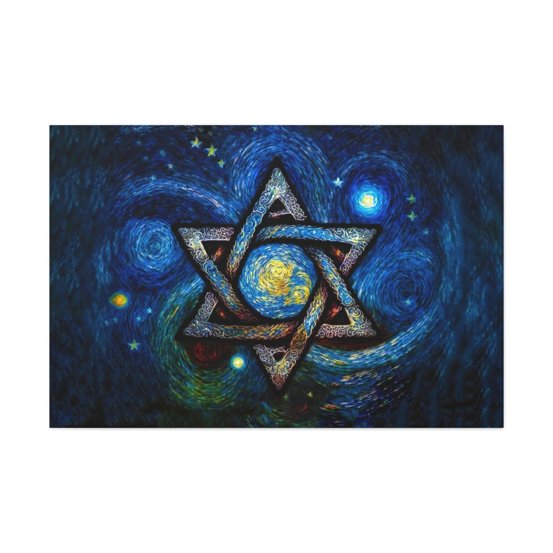 Star Of David Abstract Art Print