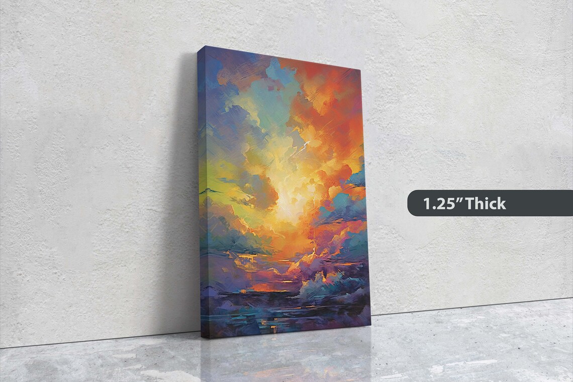 Colorful Sky Abstract Nature Sunrise Landscape Art Print - Image 3