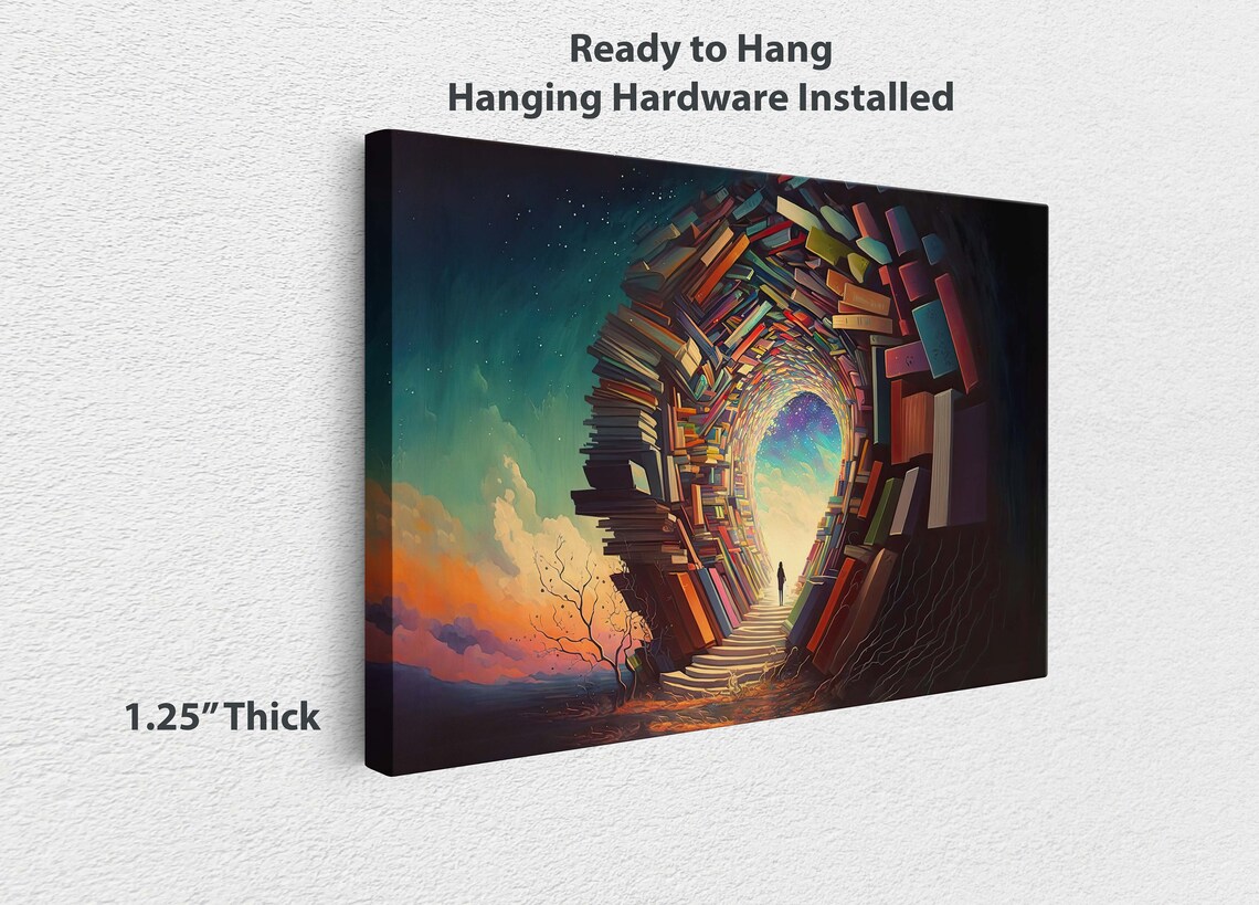 Fantasy Library Art Print - Image 3