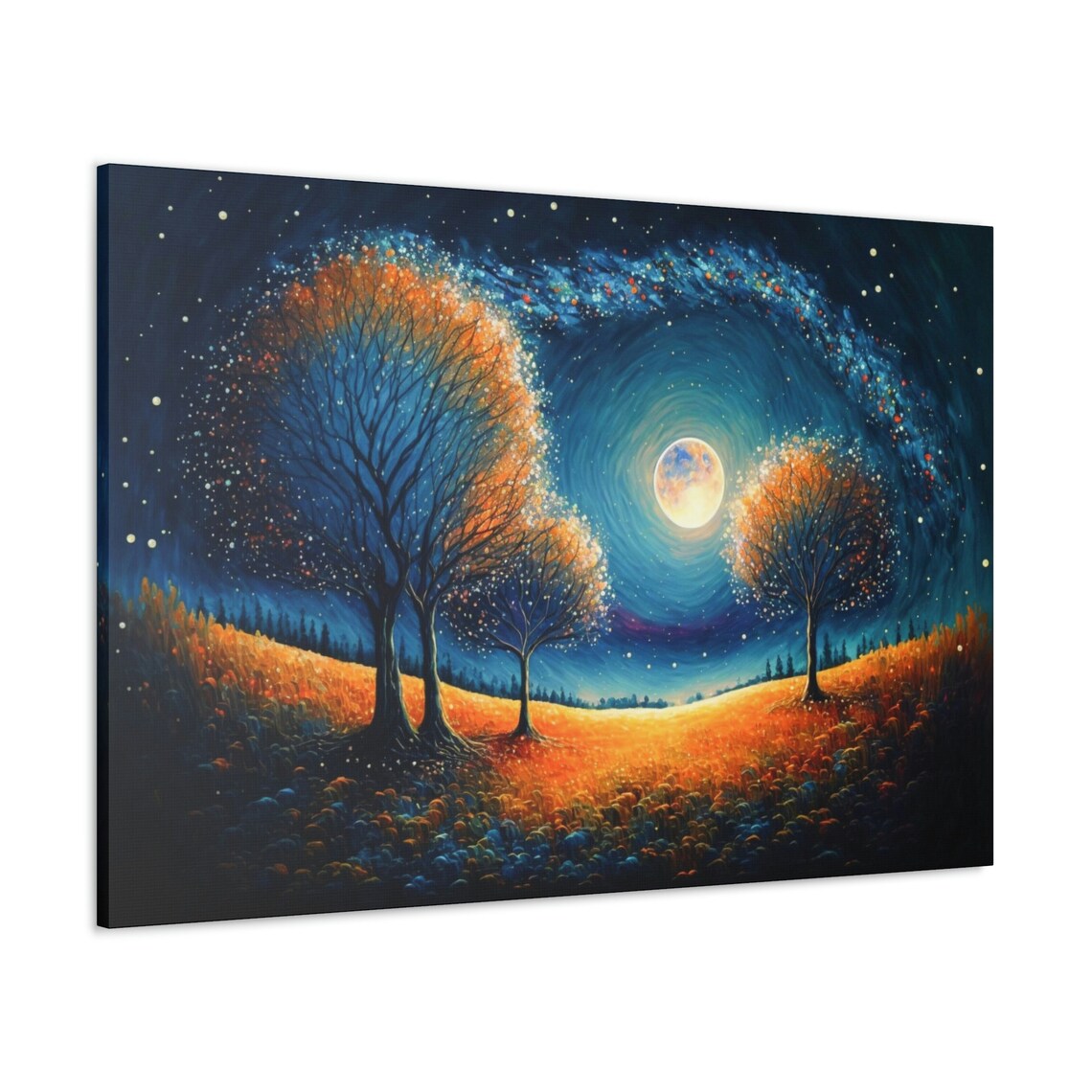 Moonlit Trees - Nature Landscape - Image 3