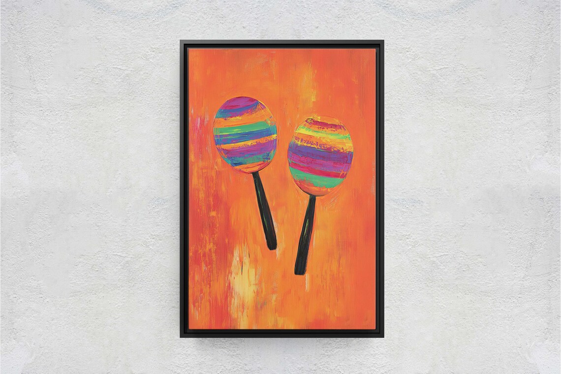 Maracas Art, Mexican Decor, Southwestern Art
