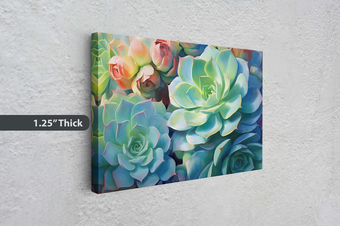 Succulent Cactus Botanical Painting, Flower Decor Art Print - Image 3