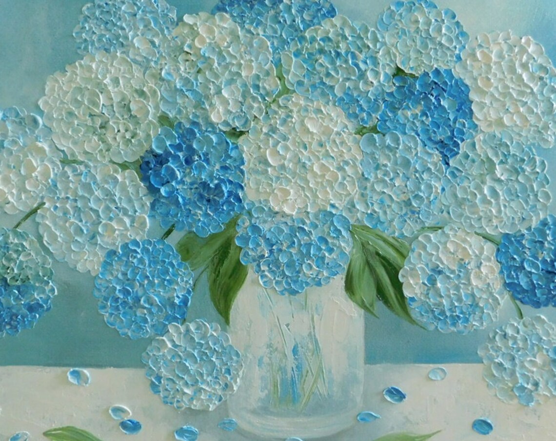 Custom Hydrangea Painting, Botanical Wall Art Print - Image 5