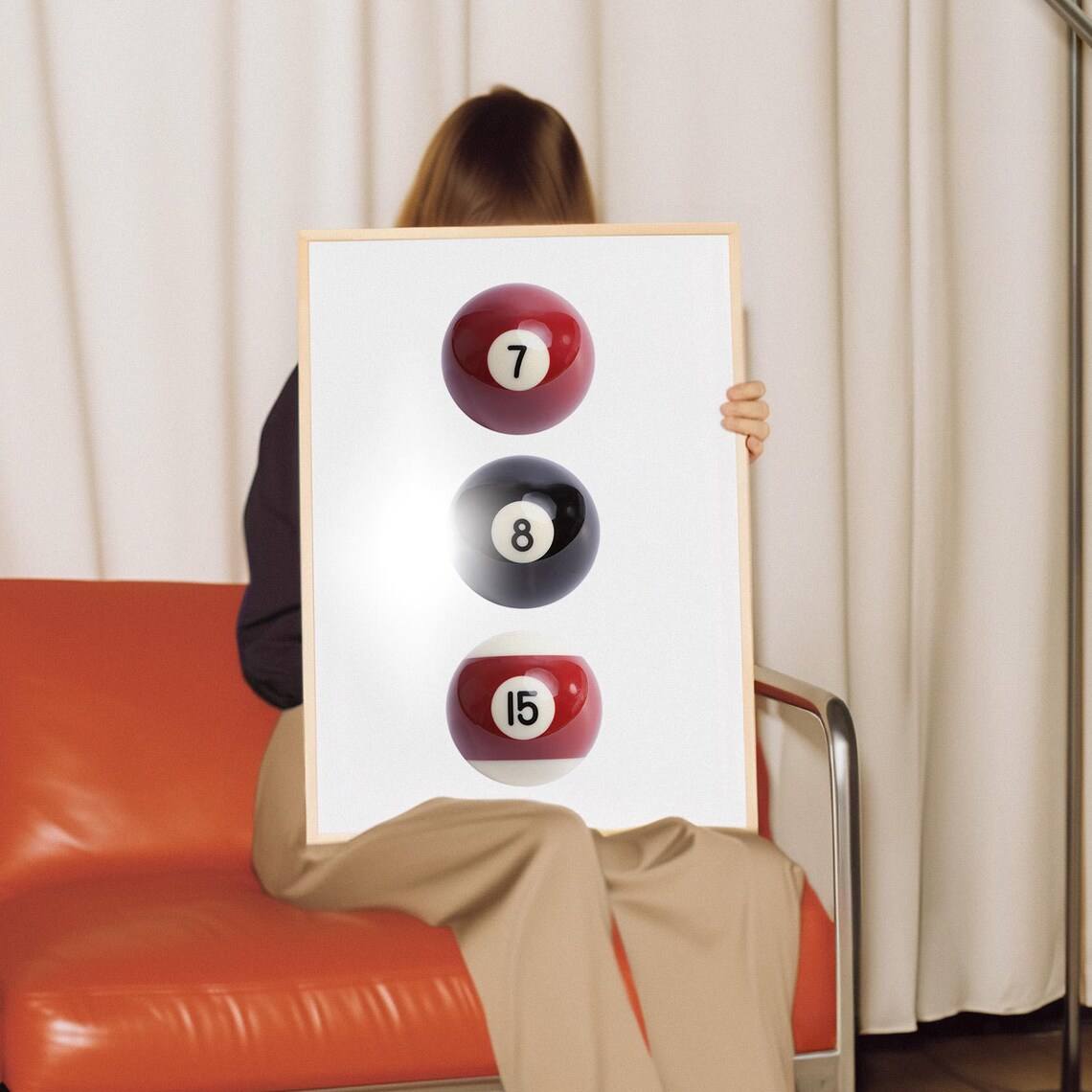 8 Ball Poster, Funky Aesthetic Room Decor - Image 4