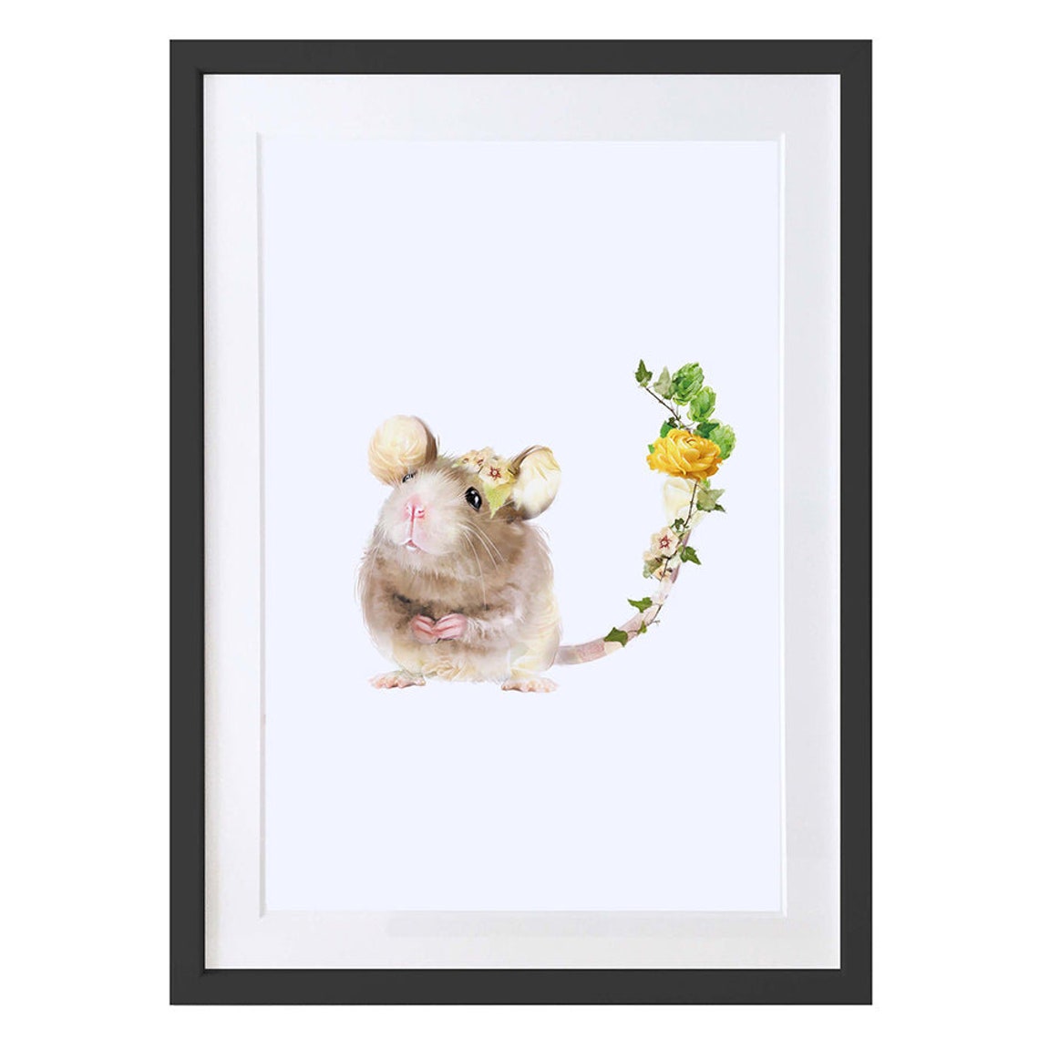 Small Mouse Art Print By Lola Design