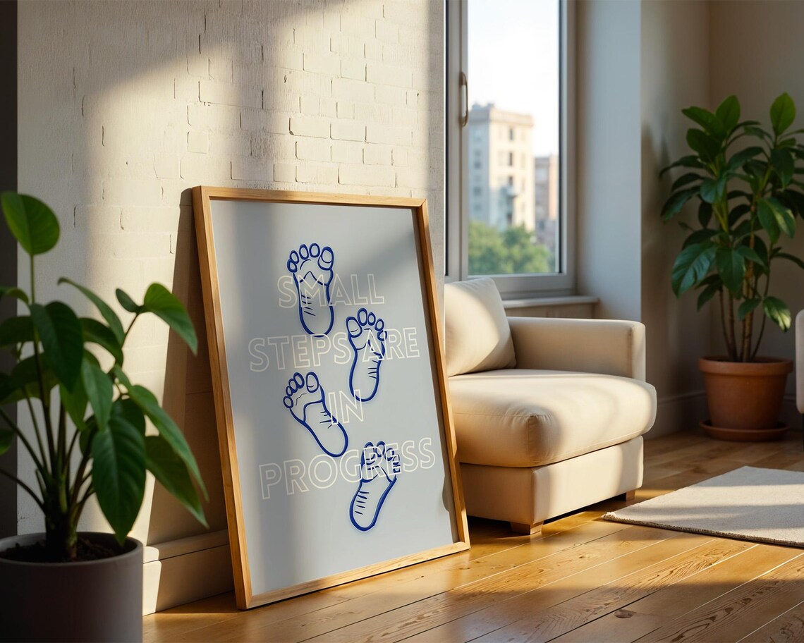 Small Steps Are In Progress Inspirational Wall Art - Image 3