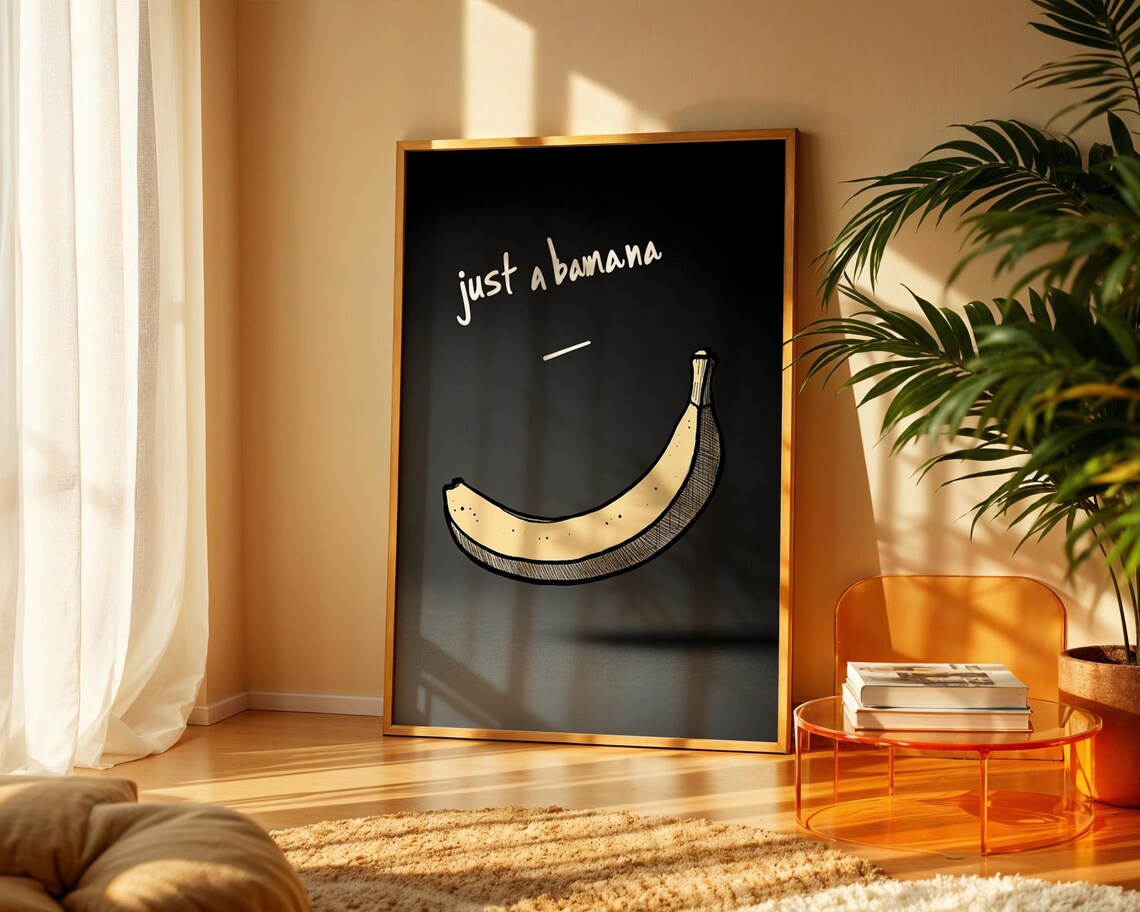 Just A Banana, Kitchen Office Room Decor - Image 4