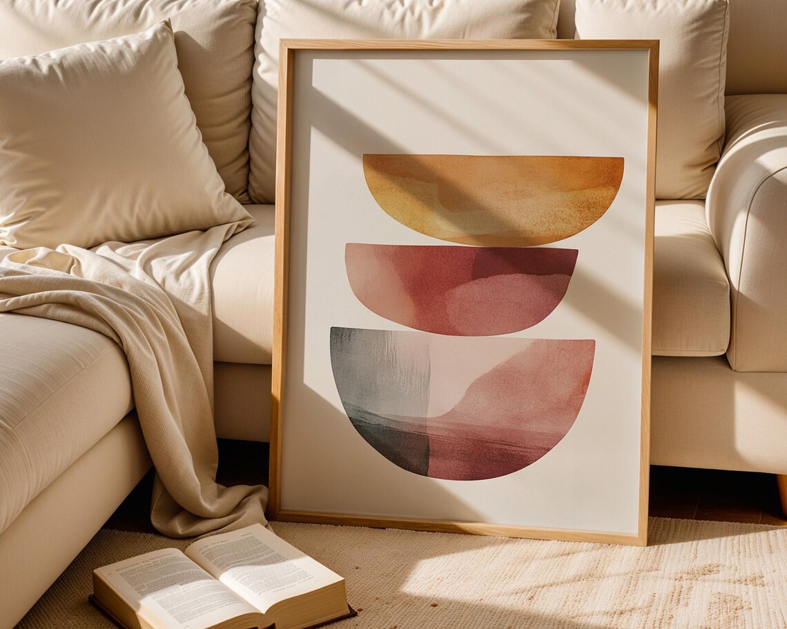 Boho Abstract Bowls, Kitchen Office Decor - Image 5