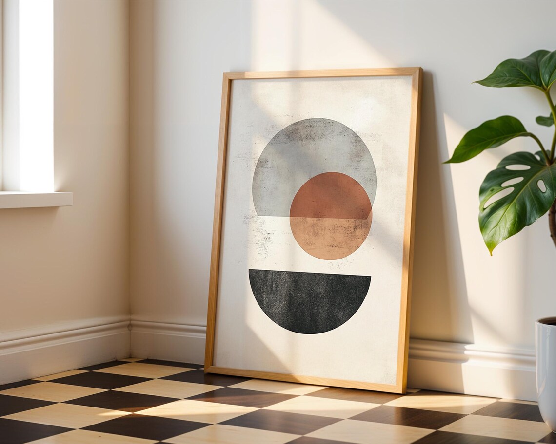 Shapes Abstract Wall Art, Home Kitchen Office Decor - Image 3
