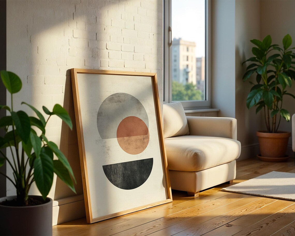 Shapes Abstract Wall Art, Home Kitchen Office Decor - Image 2