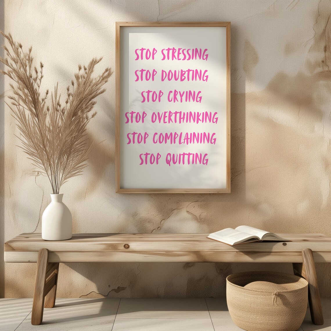 Stop Quotes Inspirational, Home Kitchen Office Decor - Image 5