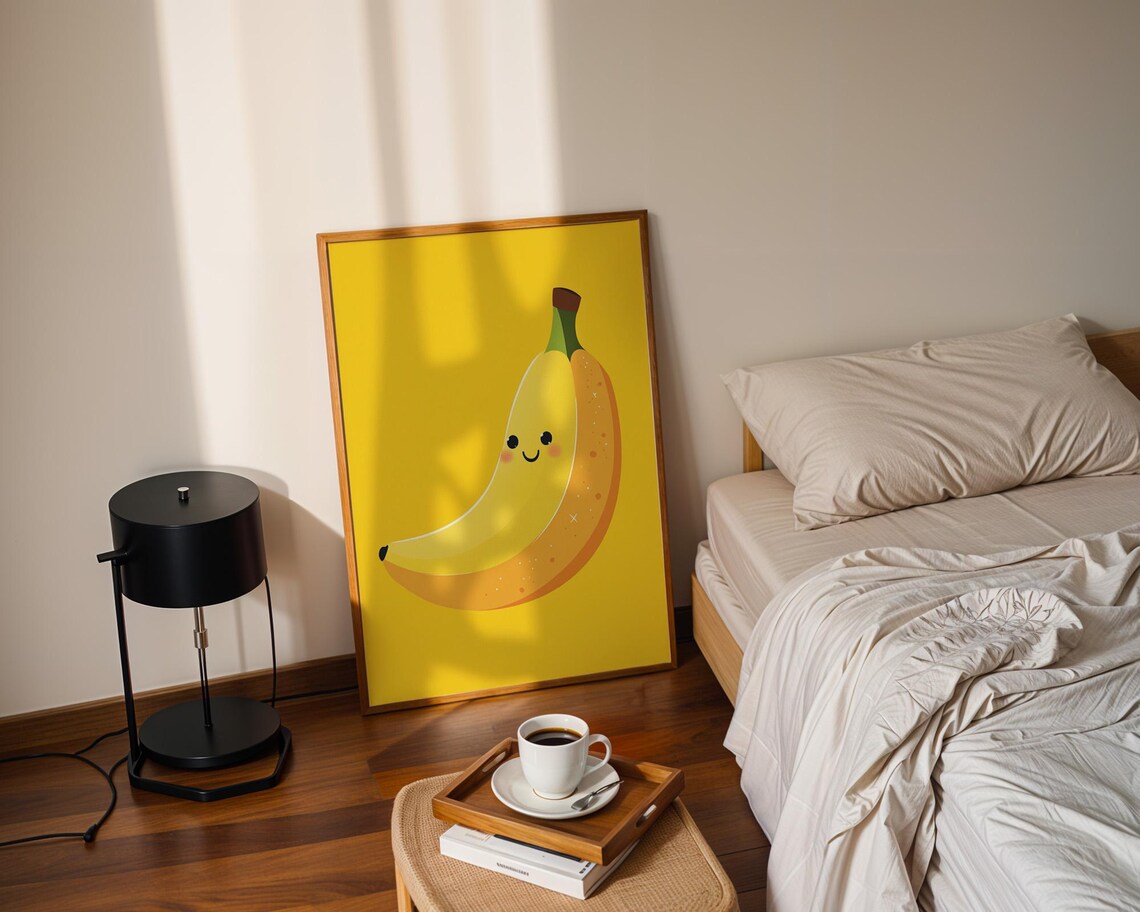 Cute Banana Poster Wall Art For Home Kitchen Room Decor Fun And Whimsical Decor - Image 2