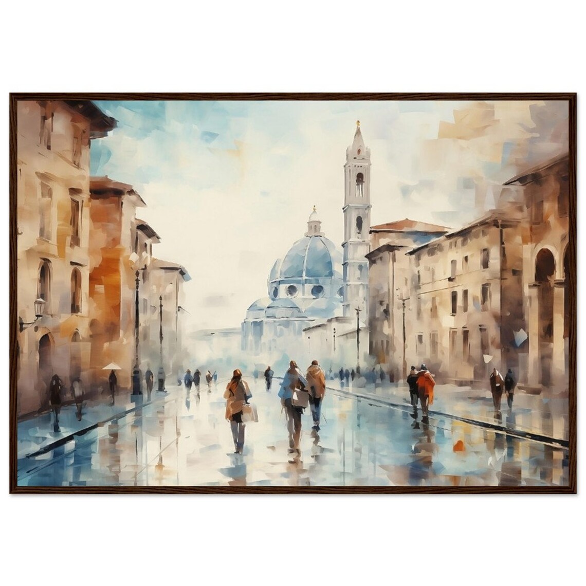 Italy Oil Painting, Florence Impressionism Wall Art Print