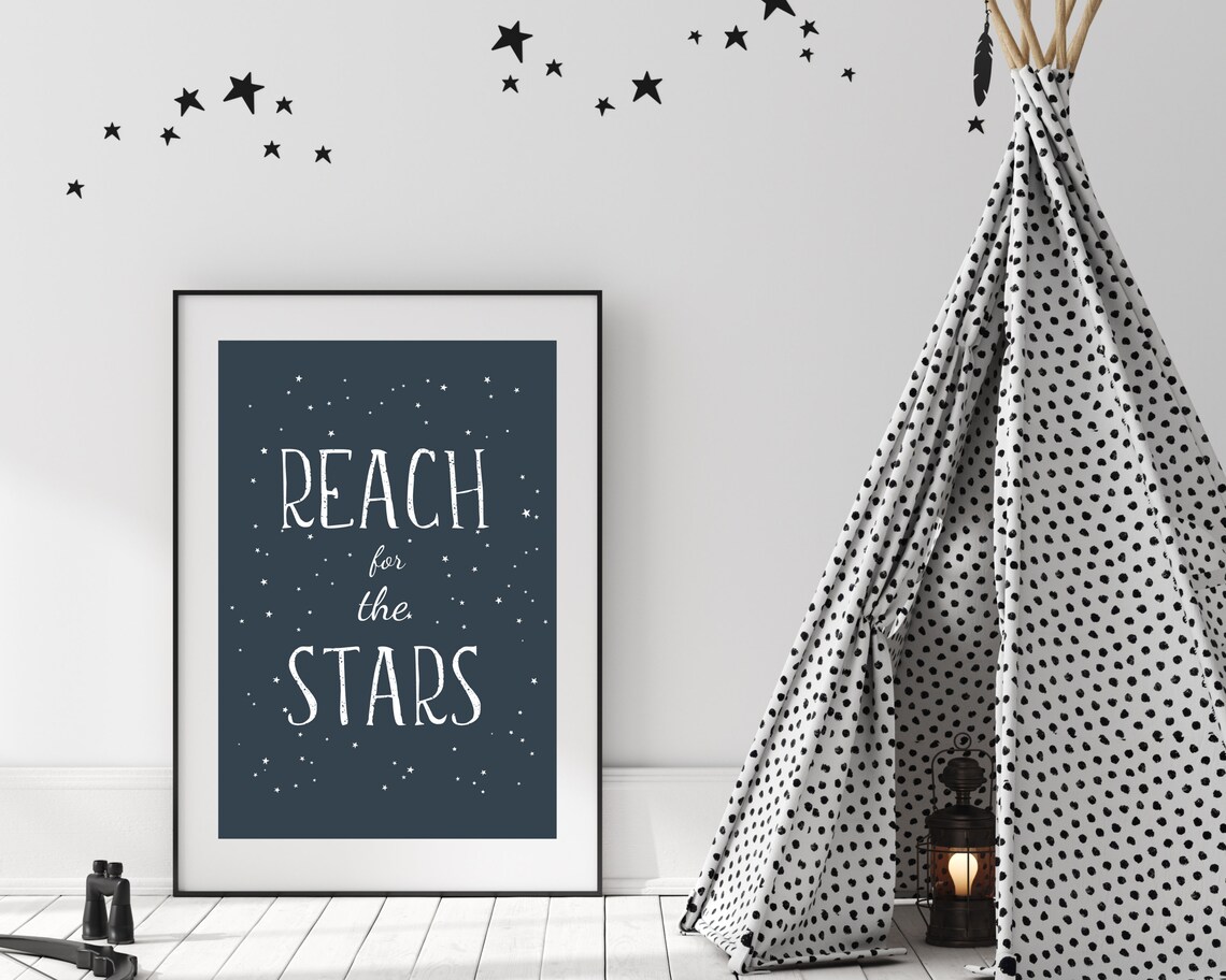 Space-Themed Nursery Art Print for Baby Boy Room - Image 3