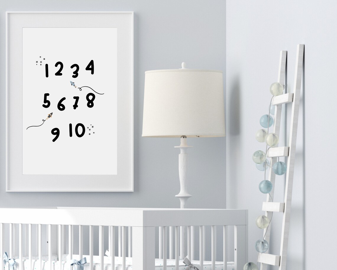 Outer Space Nursery Decor, Kids Room Art Print - Image 4