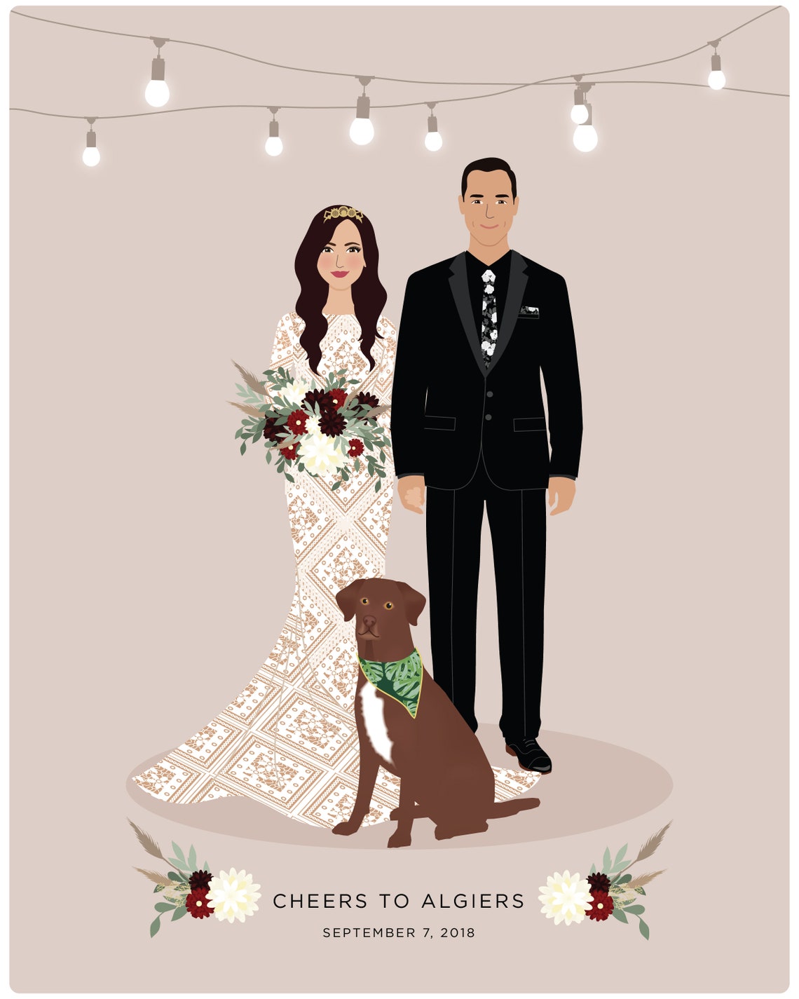 Custom Family Portrait, Add Pet - Image 4