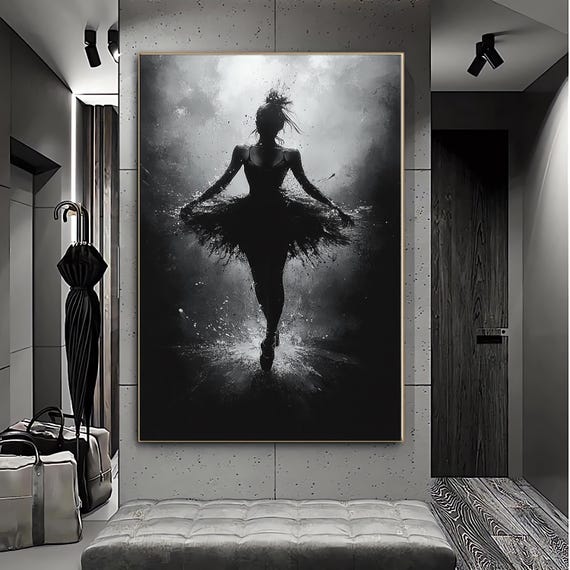 Ballerina In Motion Painting Elegant Wall Art Gift For Dance Enthusiasts And Modern Home Decor Ballerina Poster Dancer Girl Print