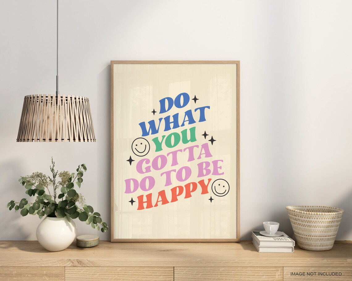 Retro Groovy Inspirational Quote Art Print - Image 3