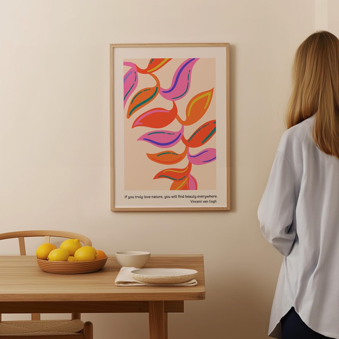 If You Truly Love Nature Vincent Van Gogh Botanical Art Poster - Image 3