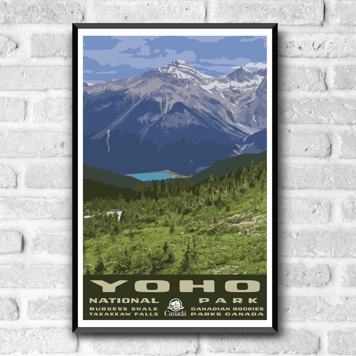 Yoho National Park Vintage Travel Poster, Alberta - Image 2