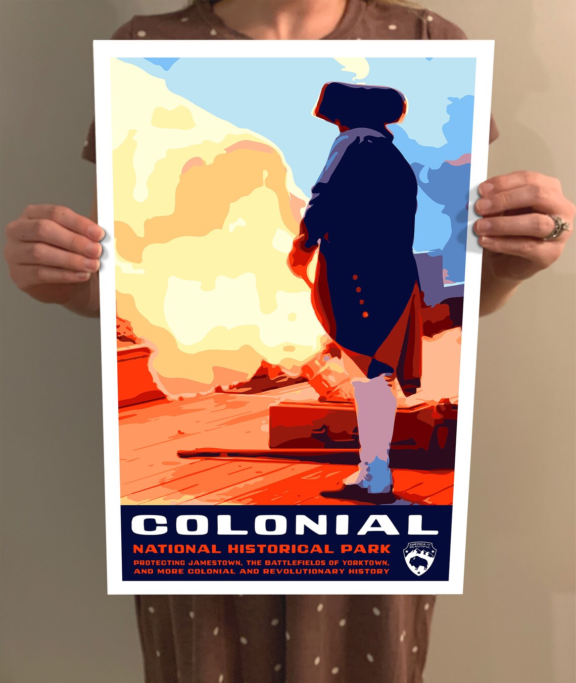 Colonial National Historical Park Vintage Travel Poster - Image 2