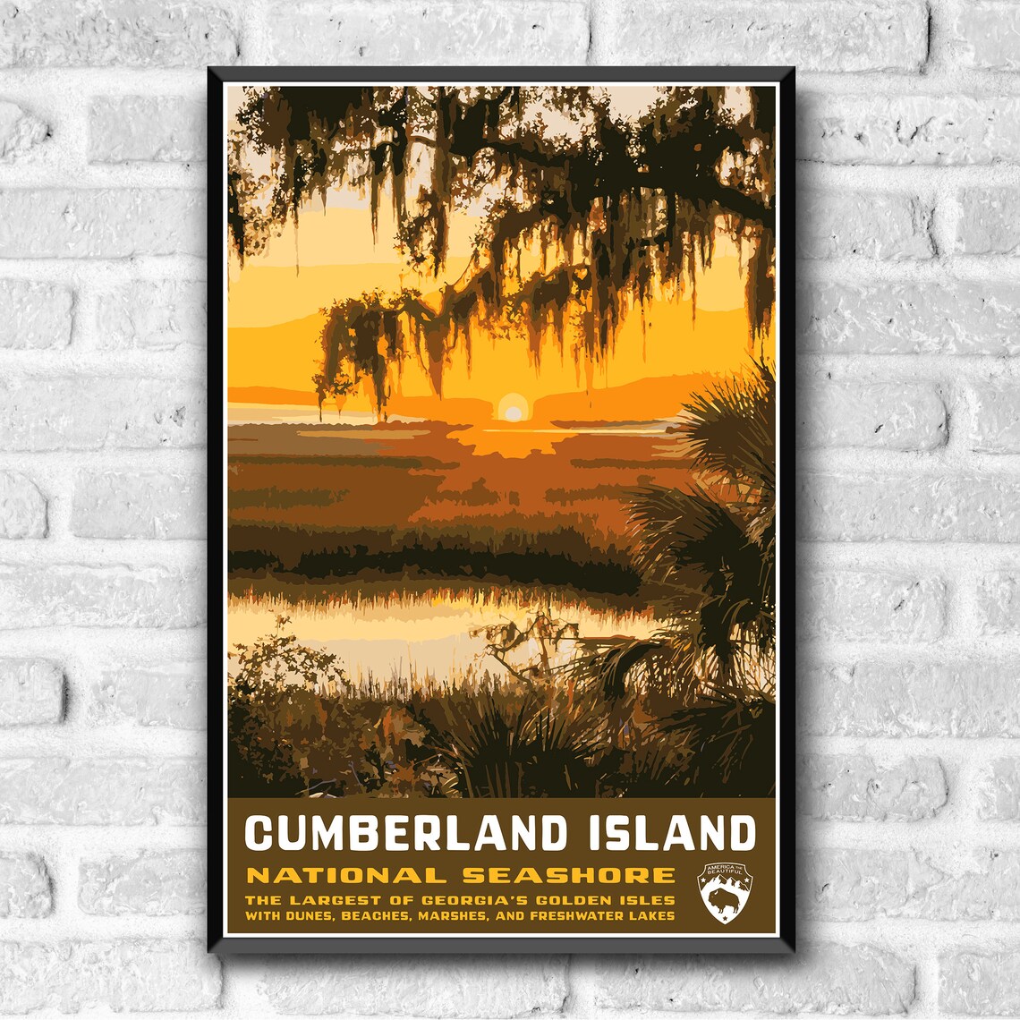 Cumberland Island Vintage Style Travel Poster - Image 3