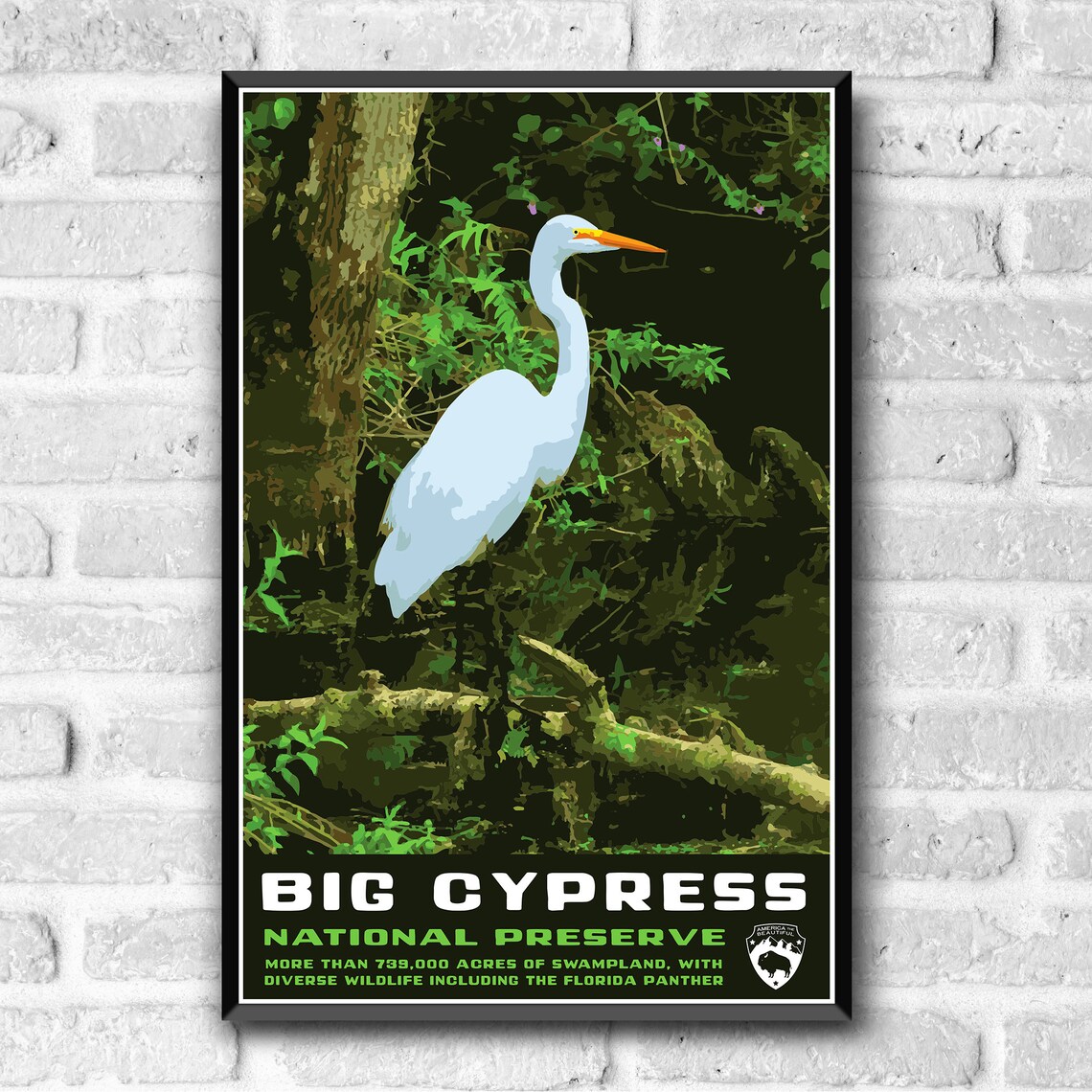 Big Cypress National Preserve Vintage Travel Poster - Image 3