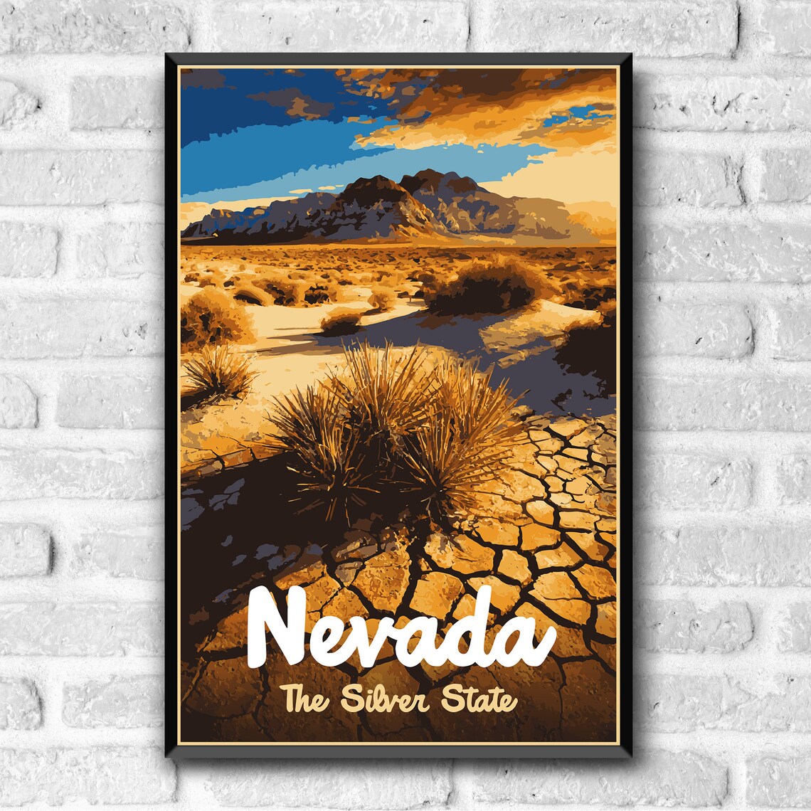 Nevada The Silver State Vintage Travel Poster Art - Image 3