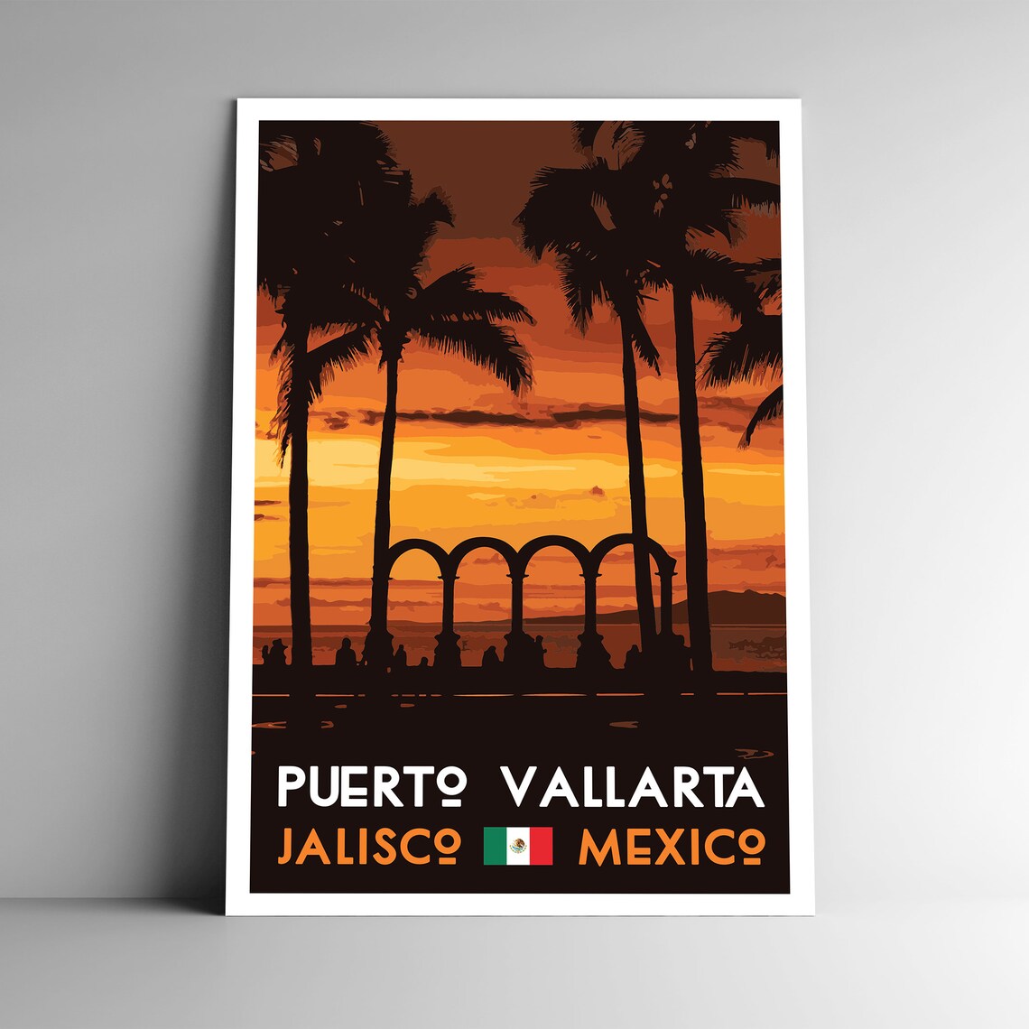 Puerto Vallarta Mexico Vintage Travel Poster Art Print