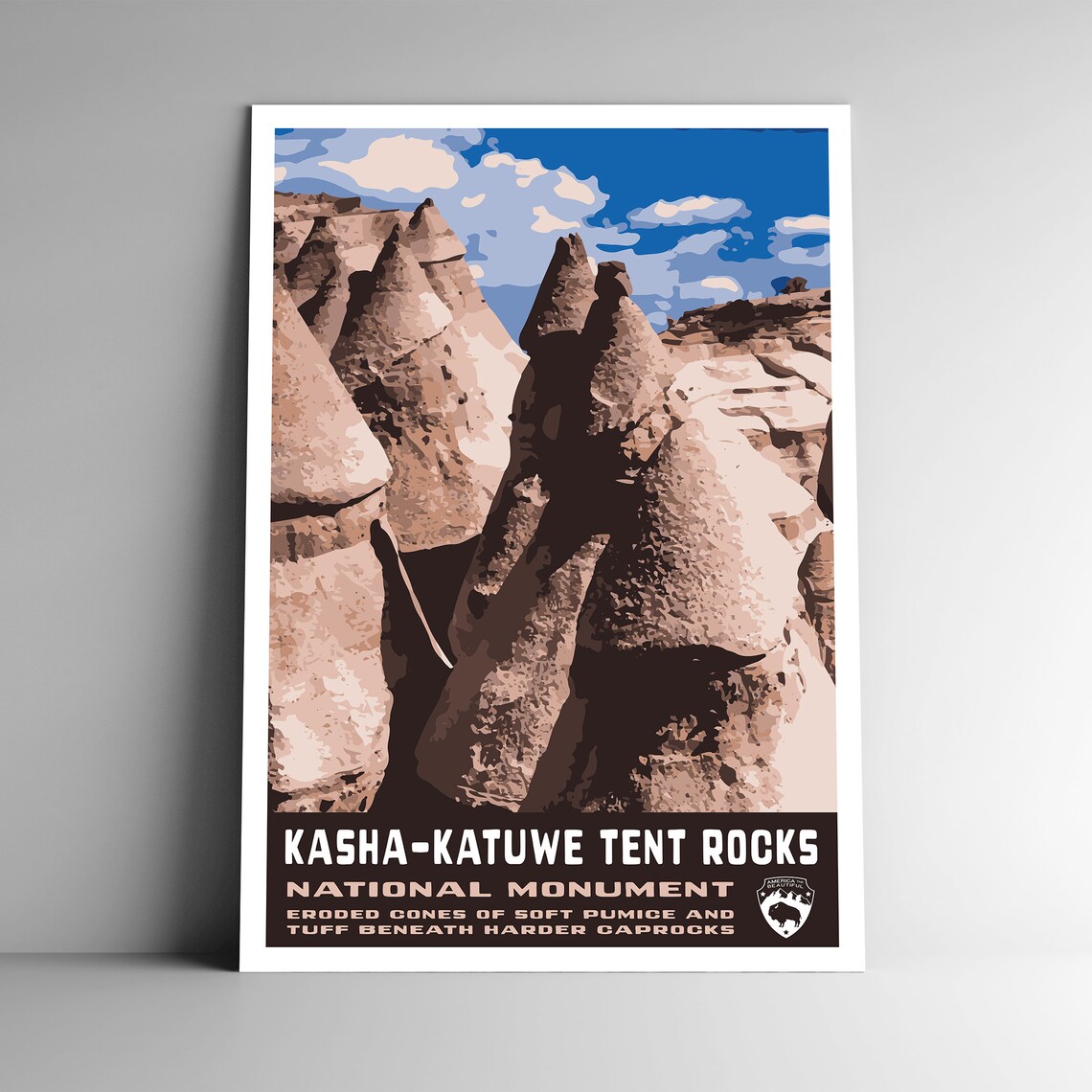 Kasha Katuwe Tent Rocks WPA Vintage Travel Poster