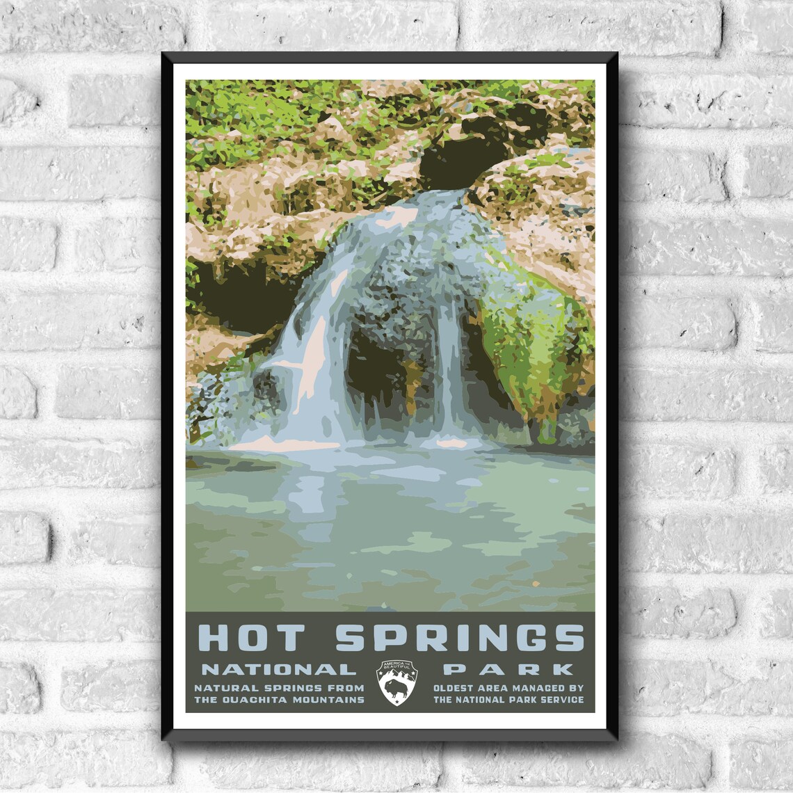 Hot Springs National Park Vintage Travel Poster, Arkansas - Image 2