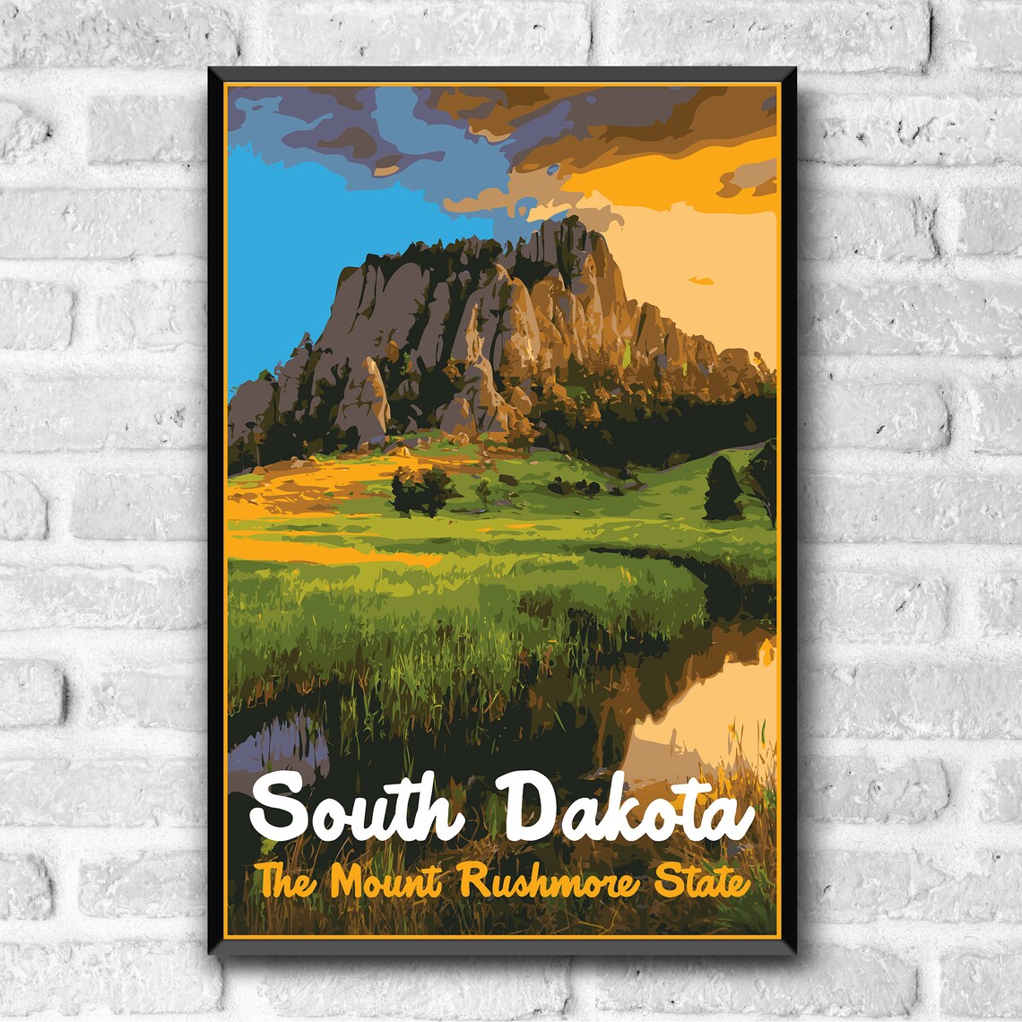 South Dakota, The Mount Rushmore State Travel Poster - Image 3