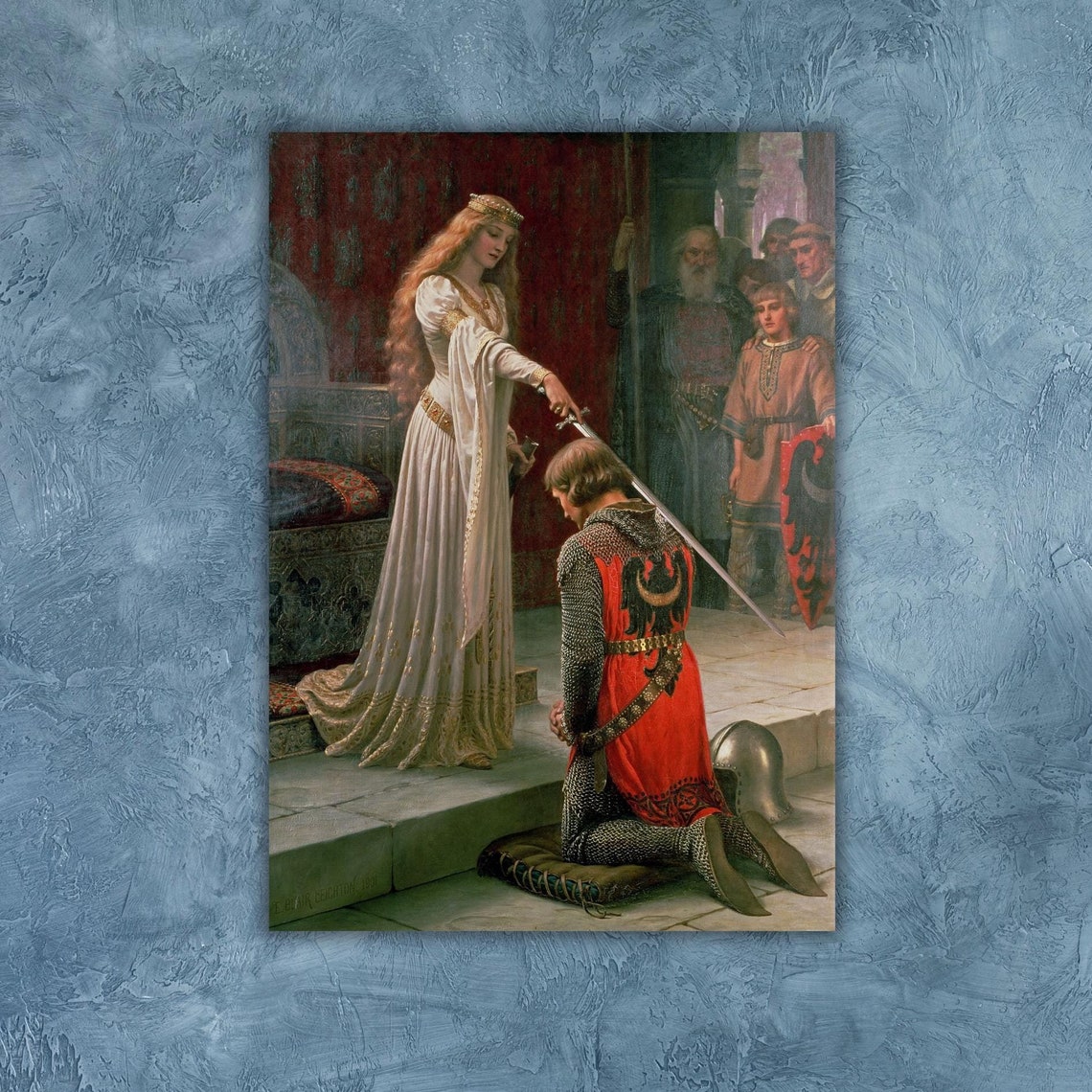 Edmund Blair Leighton The Accolade Knight Medieval Romantic Art Poster