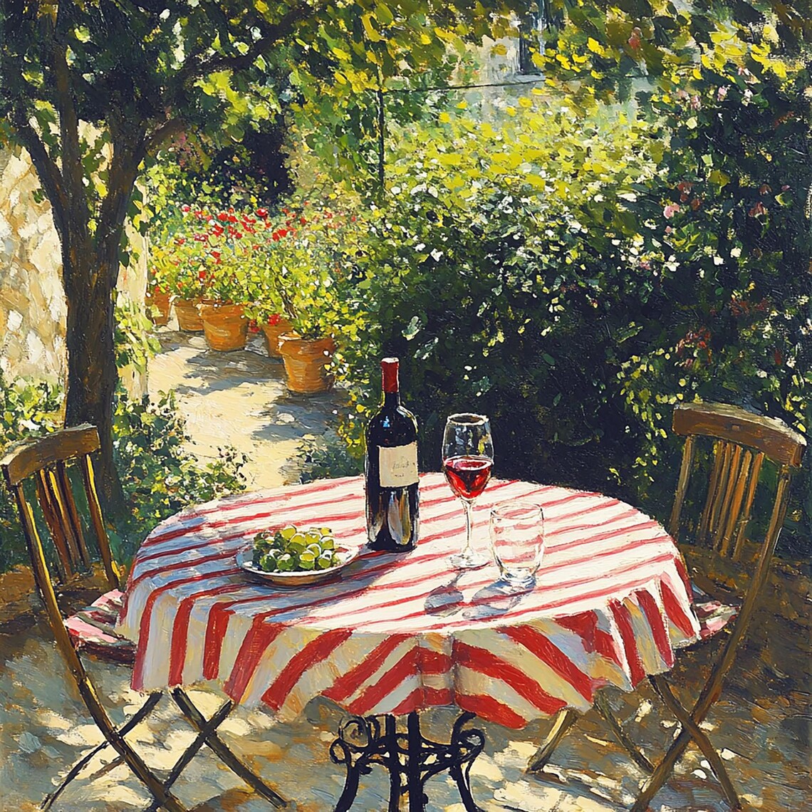 Sunny Provence Afternoon, French Countryside Garden Art - Image 2