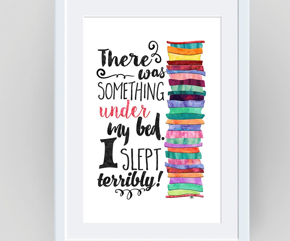Princess And The Pea Girls Nursery Art Princess Print Fairy Tale Childrens Books Fairy Tale Prints Kids Wall Art Princess Theme
