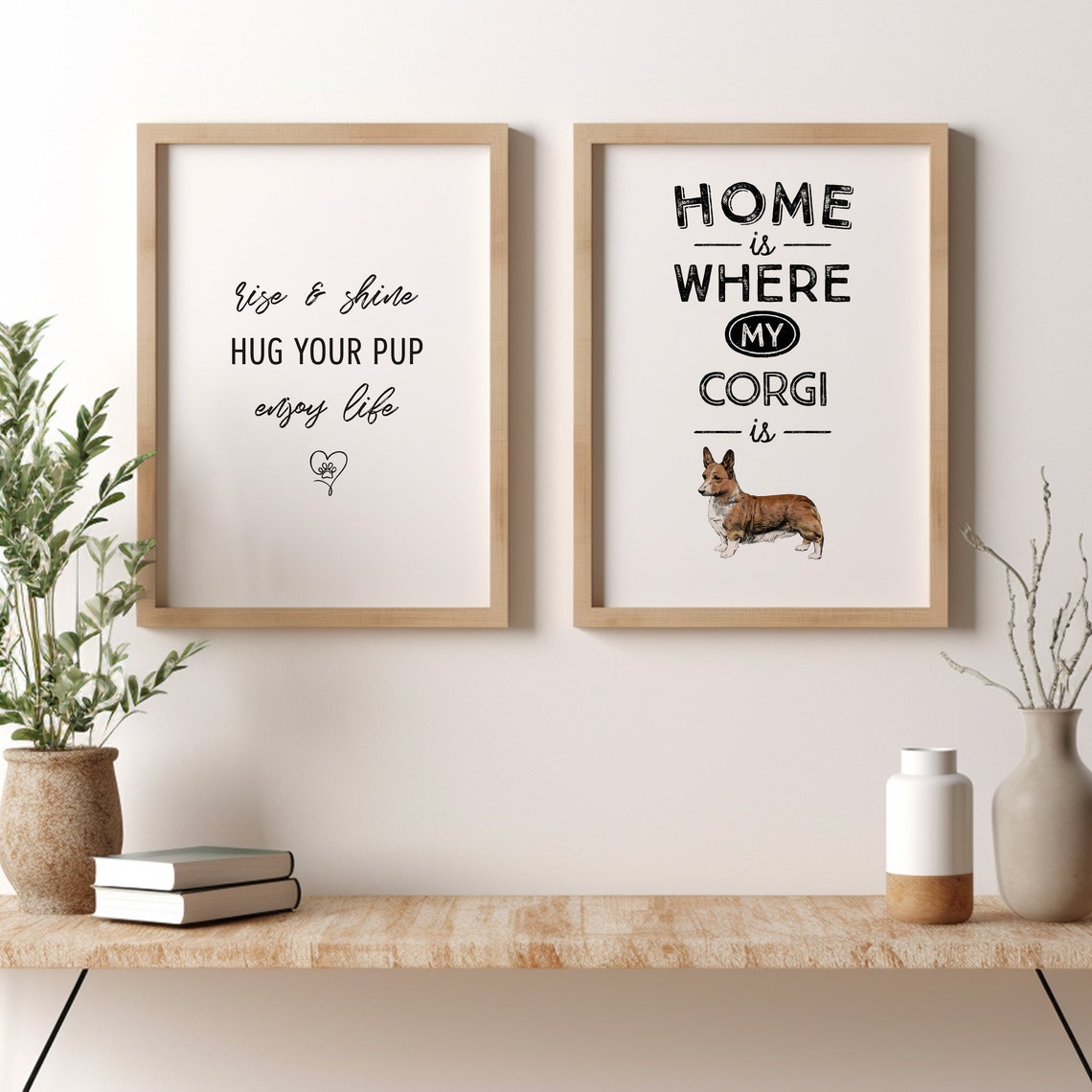 Corgi Dog Quote Home Is Where My Corgi Is Vintage Art Poster - Image 2