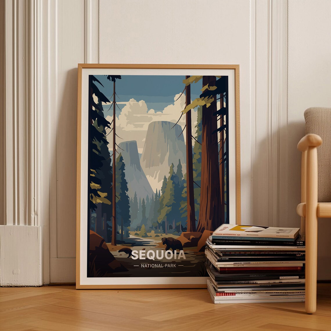 Sequoia National Park California Giant Trees Forest Bear Poster