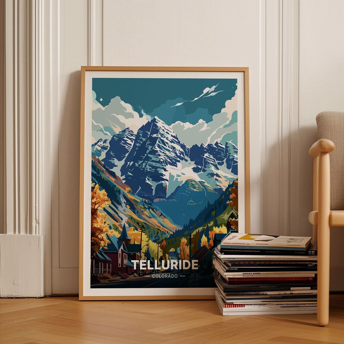 Telluride Travel Poster, Colorado Scenic Landscape