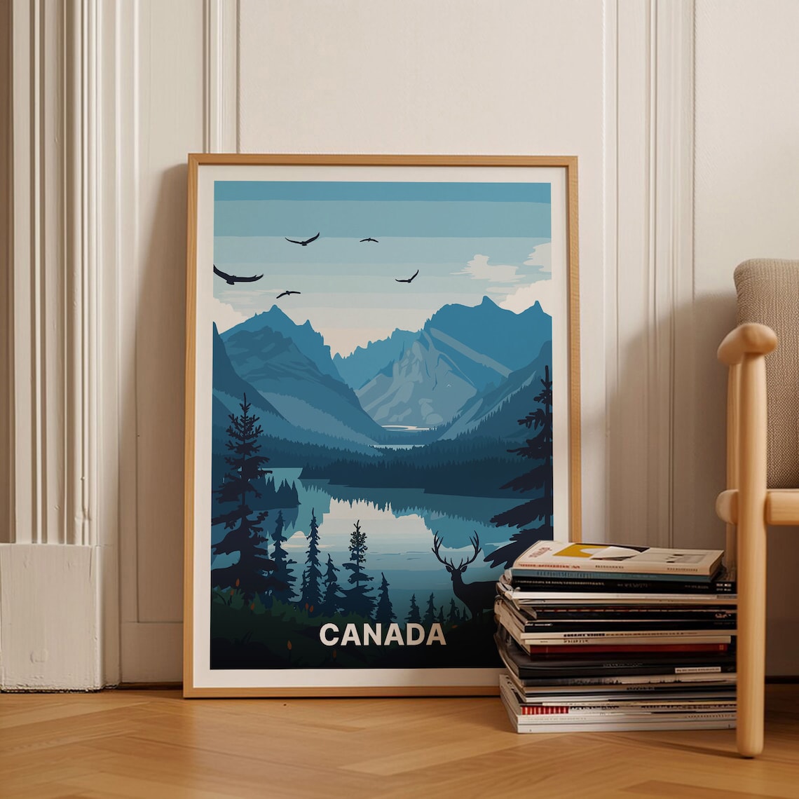 Canada Minimalist Travel Poster, Wall Art Print