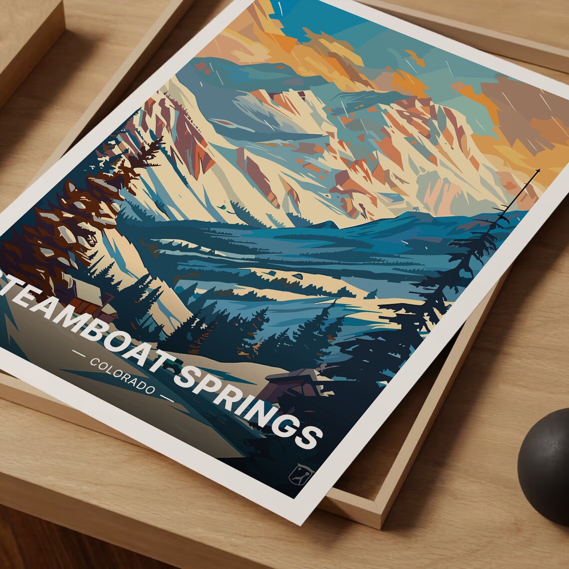 Steamboat Springs Ski Resort Travel Poster - Image 3