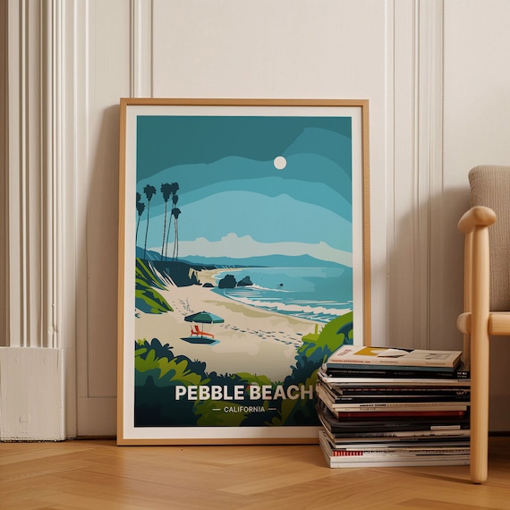 California Pebble Beach Golf Course Travel Poster Coastal Wall Art Perfect Gift For Golf Lovers Home Decor Idea C20 1298