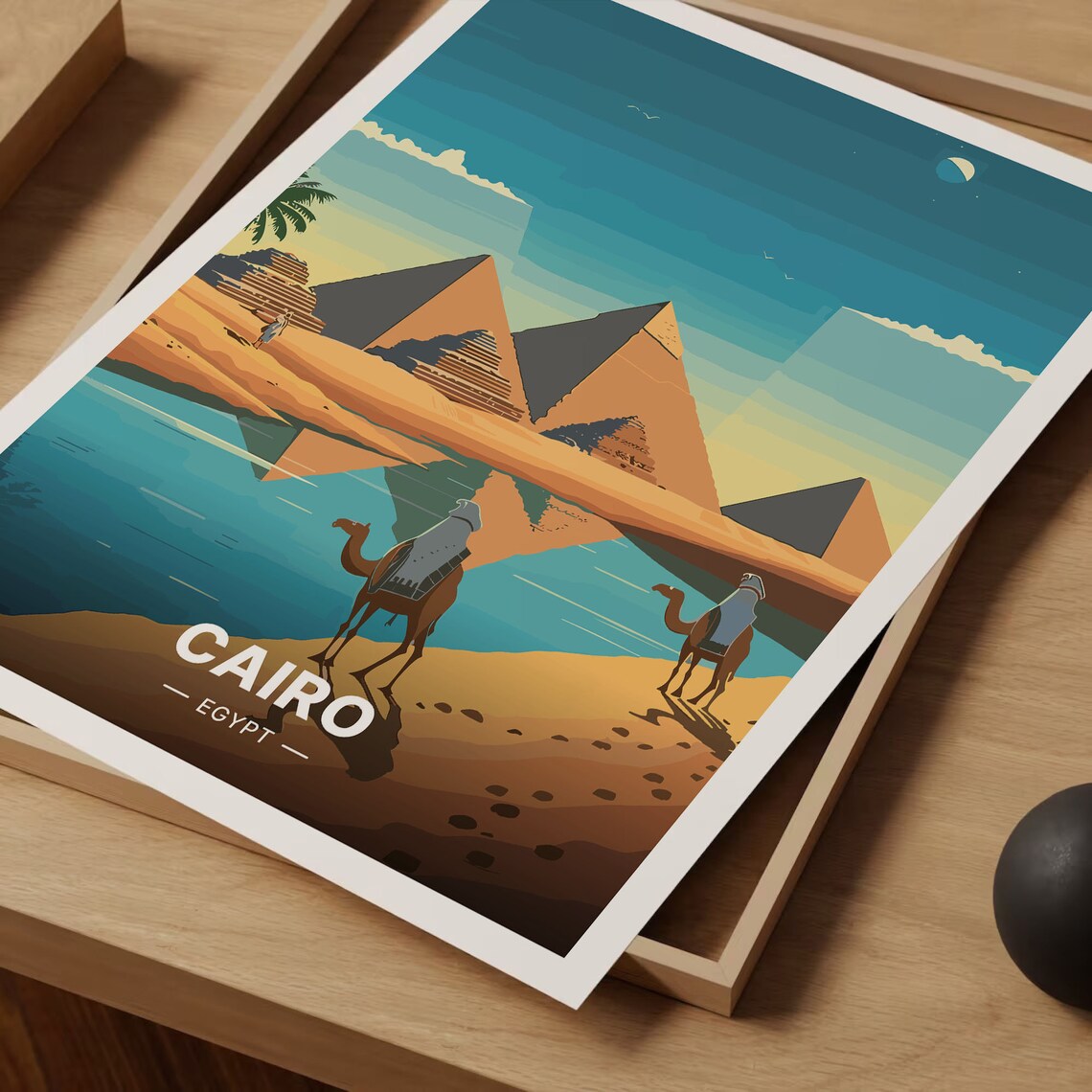 Cairo Egypt Travel Poster, Cityscape Art Decor - Image 3