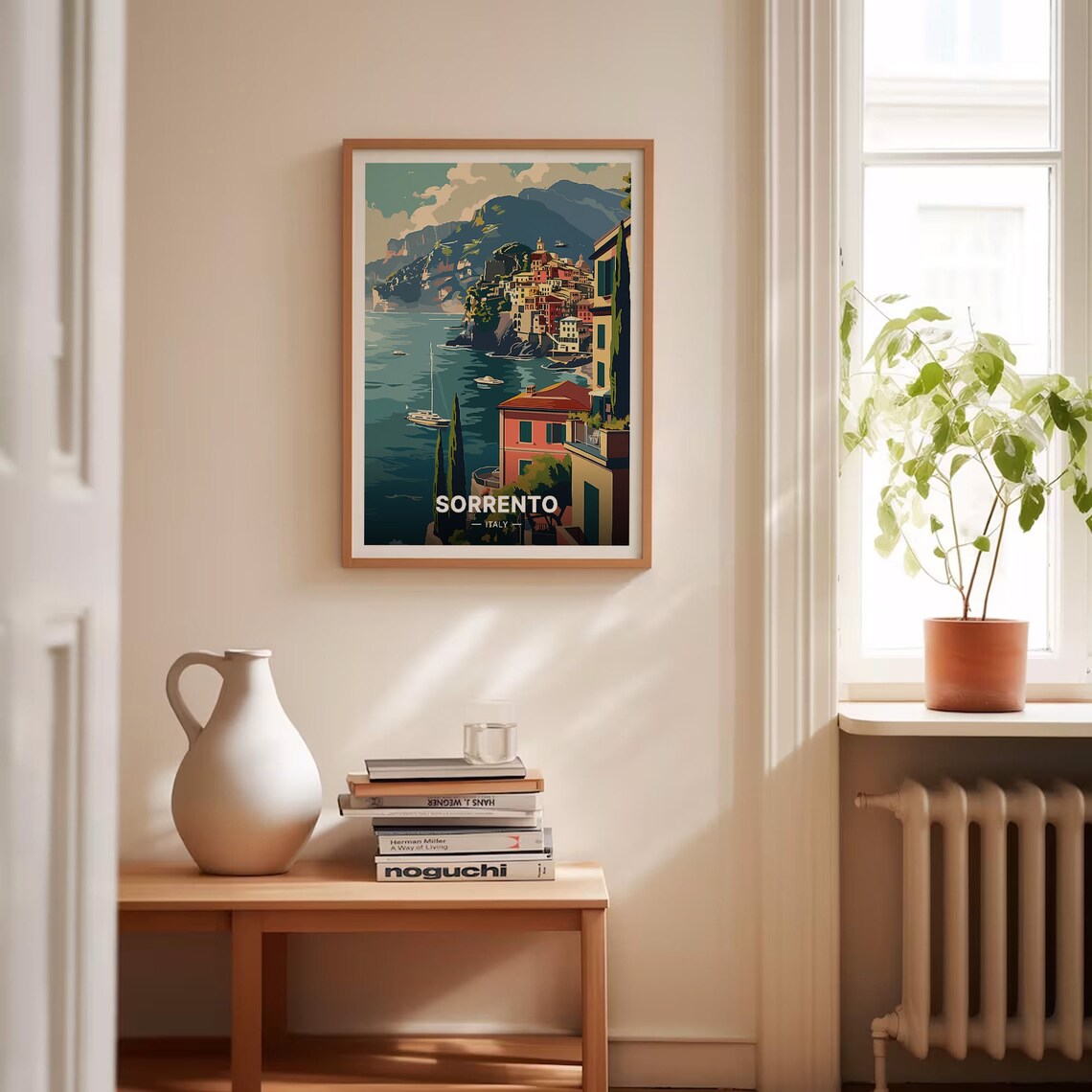 Sorrento Italy Travel Poster Amalfi Coast Cliffside Town Retro Art - Image 4
