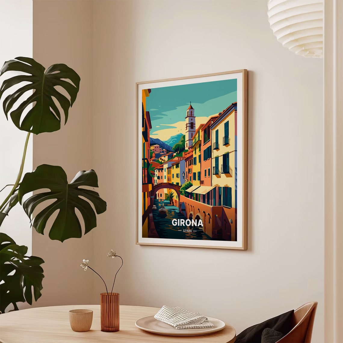 Girona Spain Travel Poster Scenic Wall Art Home Office Decor Gift For Wanderlust Spanish Landscape Print C20 1420 - Image 2