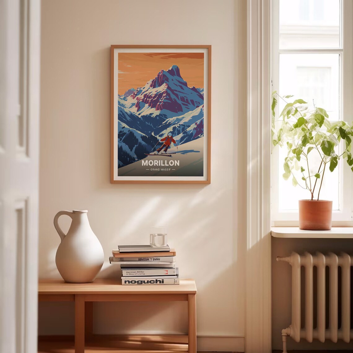 Morillon Grand Massif French Alps Ski Resort Winter Travel Poster - Image 4