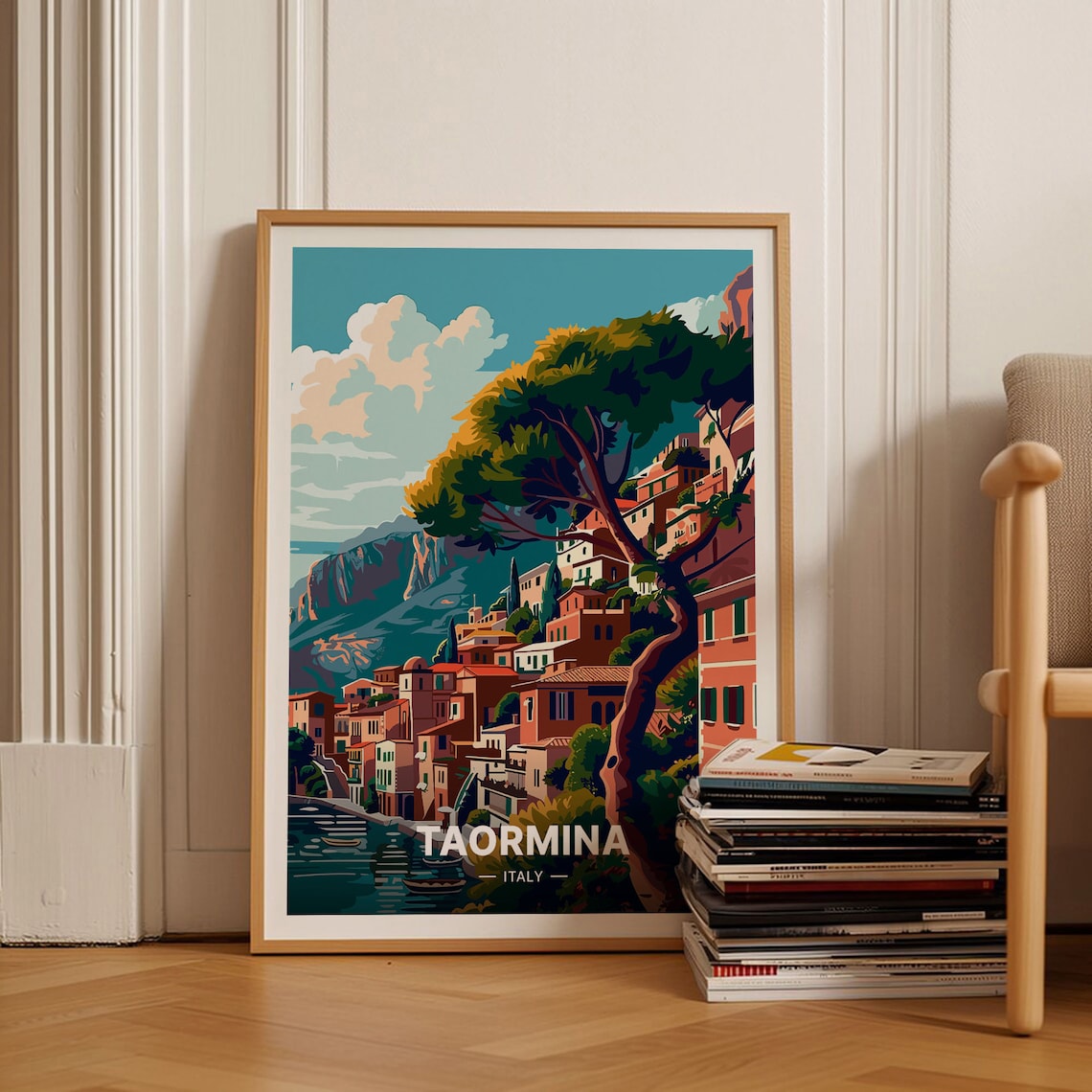 Taormina Travel Poster, Italy Wall Decor Print
